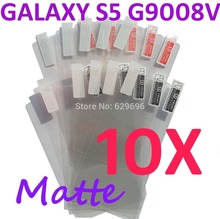 10pcs Matte screen protector anti glare phone bags cases protective film For Samsung GALAXY S5 G9008V