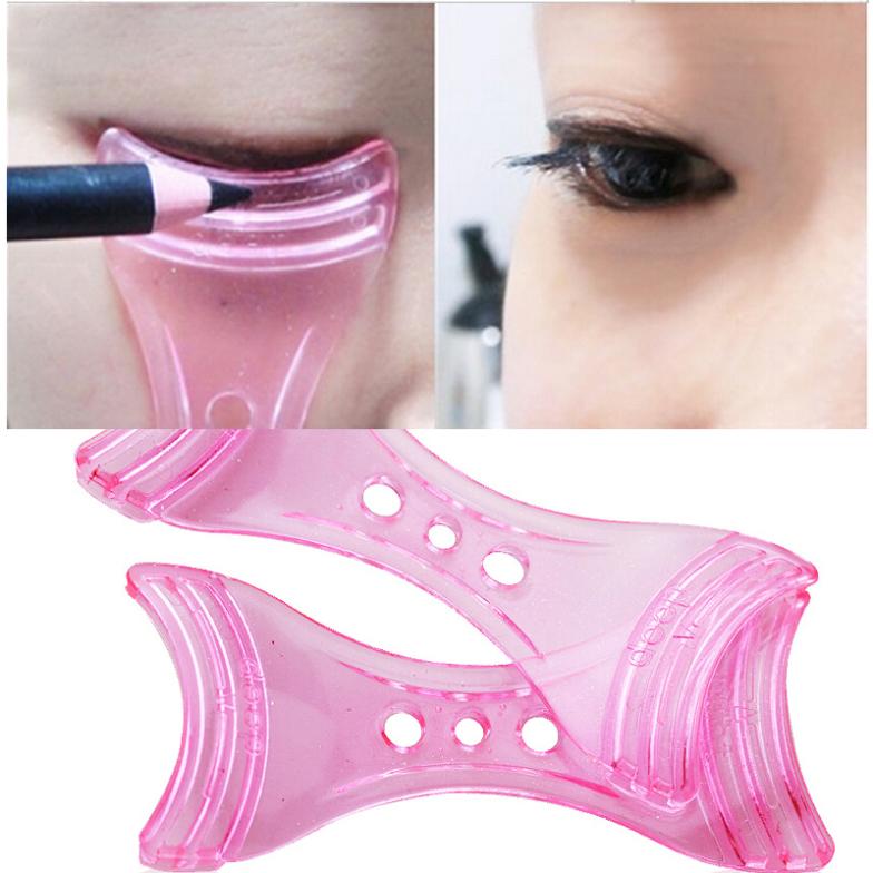 Good quality Pink Eyeliner Guide Pencil Template Shaper Assistant Aid Makeup Tool Eyeline New LY052