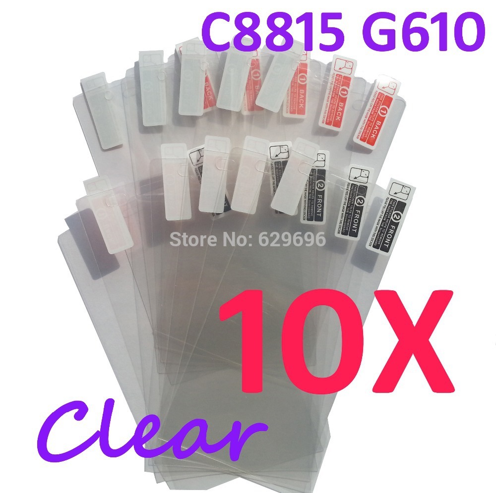 10pcs Ultra Clear screen protector anti glare phone bags cases protective film For Huawei C8815 G610