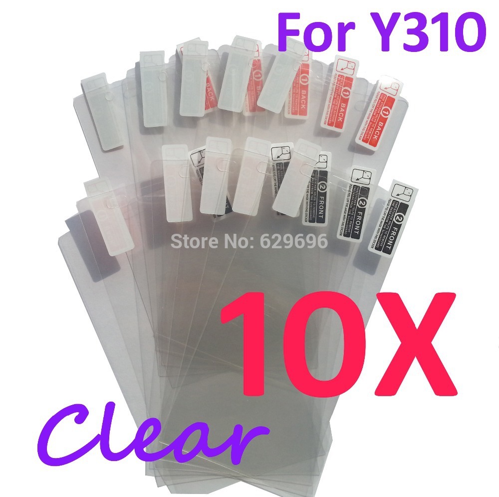 10pcs Ultra Clear screen protector anti glare phone bags cases protective film For Huawei Y310