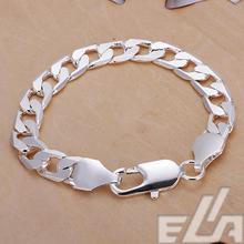 Free Shipping Latest Figaro chain bracelet men 20cm*10mm 925 silver bracelet Factory Direct Sale wholesale