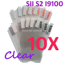 10pcs Ultra Clear screen protector anti glare phone bags cases protective film For Samsung GALAXY SII