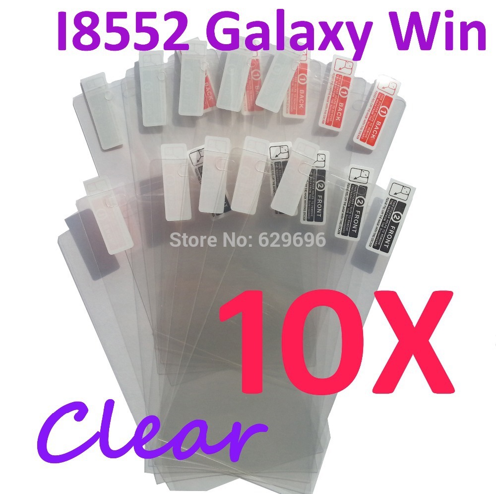 10pcs Ultra Clear screen protector anti glare phone bags cases protective film For Samsung I8552 Galaxy