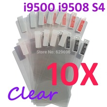 10pcs Ultra Clear screen protector anti glare phone bags cases protective film For Samsung i9500 i9508