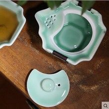 2pcs 1teapot 1teacup Korean style light blue longquan celadon tea cup tea pot quick cup gaiwan