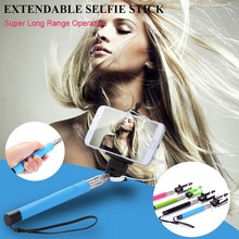 Extendable Wired Selfie Pole Mobile Cell Phone Handheld Stick Monopod For Iphone 6 5s Camera Photos