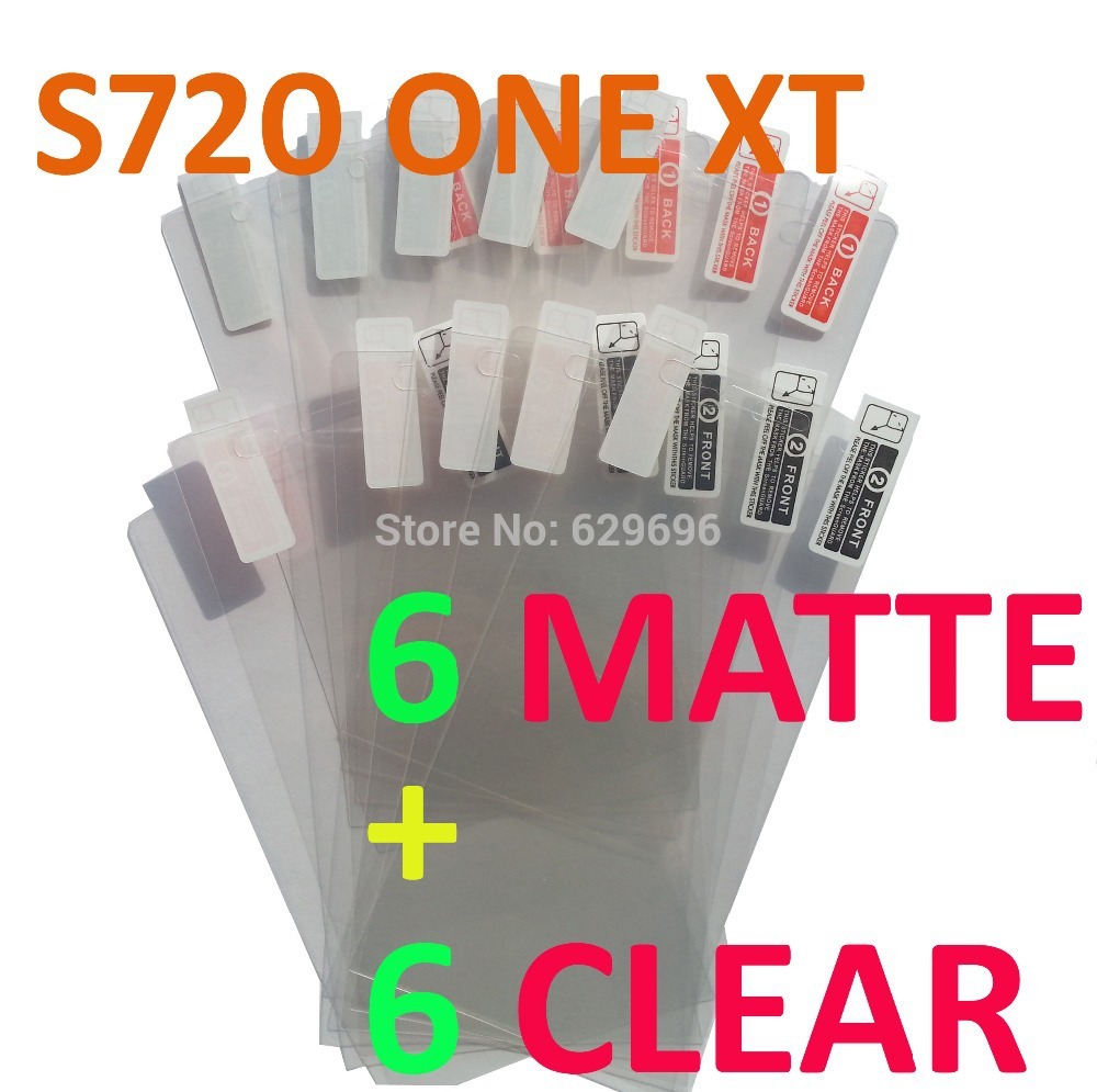 6pcs Clear 6pcs Matte protective film anti glare phone bags cases screen protector For HTC S720