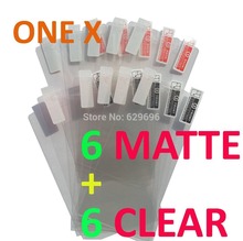 6pcs Clear 6pcs Matte protective film anti glare phone bags cases screen protector For HTC One