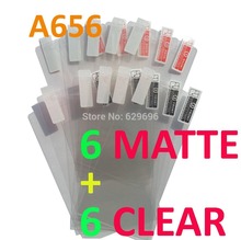 6pcs Clear 6pcs Matte protective film anti glare phone bags cases screen protector For Lenovo A656