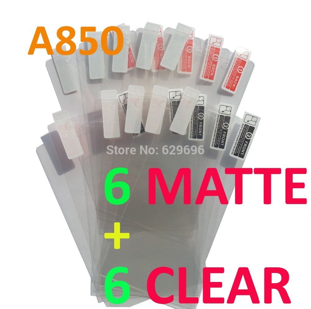6pcs Clear 6pcs Matte protective film anti glare phone bags cases screen protector For Lenovo A850