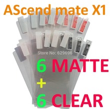 12PCS Total 6PCS Ultra CLEAR + 6PCS Matte Screen protection film Anti-Glare Screen Protector For Huawei AScend mate X1