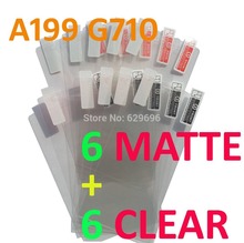 6pcs Clear 6pcs Matte protective film anti glare phone bags cases screen protector For Huawei A199
