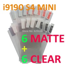 6pcs Clear 6pcs Matte protective film anti glare phone bags cases screen protector For Samsung i9190