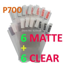 6pcs Clear 6pcs Matte protective film anti glare phone bags cases screen protector For LG P705