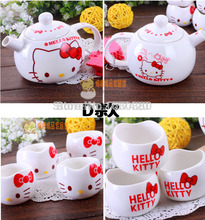 Hot Funny cat tea sets one pot four cups teapot cat mugs coffee tea sets coffee