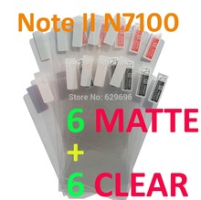 6pcs Clear 6pcs Matte protective film anti glare phone bags cases screen protector For Samsung GALAXY