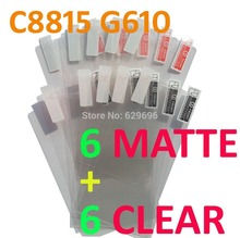 6pcs Clear 6pcs Matte protective film anti glare phone bags cases screen protector For Huawei C8815