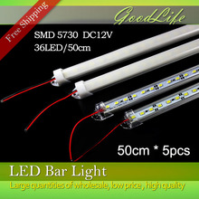 5pcs 50cm Factory Wholesale 50CM DC 12V 36 SMD 5730 LED Hard Rigid LED Strip Bar