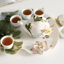 High Quality 8pcs set Gift Drinkware Kung Fu Bone China porcelain Creative Cup wedding gift enamel
