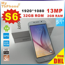 Free DHL S6 G9200 Smart phone 1 1 S6 G9200 5 1 Quad core MTK6582 13MP