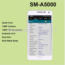 Free Delivery note A5 4G LTE phone metal frame 5 inch mtk6592 octa core phone 2G