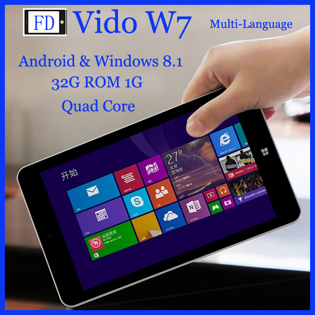 Windows 8 Vido W7 WIFI 32G ROM 1G RAM win8 inch intel quad core Android tablet