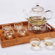 Glass Teapot 600ML Glass Tea / Coffee Pot,Tea Sets(6 Tea Cups+Heat-resistant Glass Teapot)Pote De Vidro Tea Kettle/Teapot Teaset