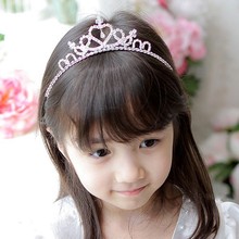 New Cute Children Kids Girls Rhinestone Princess Hair Band Crown Headband tiara hair jewelry wedding accessories