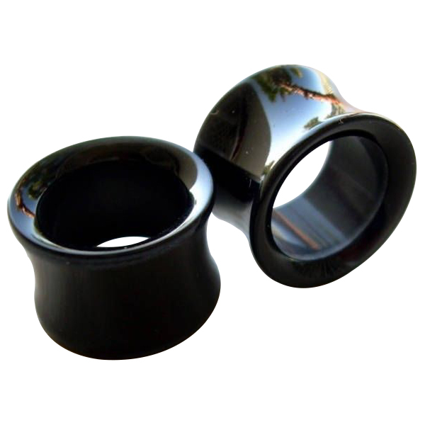 2PCS/Lot Black Ear Gauges Plugs and Flesh Tunnels,Saddle fit Ear Stretcher Expander (2mm-30mm)