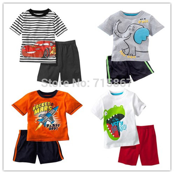 New 2015 brand Autumn Jumping beans Cotton Cartoon Carters Baby Clothing Sets Carters children set boy