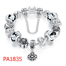 HOT Fashion DIY Charm Fit pandora Bracelets for Women 925 Silver Chain Beads Jewelry Allergy free