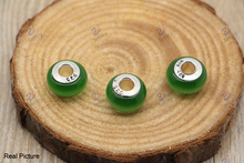 1Pc New High Quality Boutique Green Glass Bead European Beads Fit Pandora Charm Bracelet Bangles Necklace