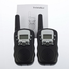 2pcs Mini Wireless T-388 Dual Black Adjustable Portable LCD 5KM UHF Car Auto VOX Multi Channels 2-Way Radio Travel Walkie Talkie