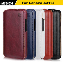Lenovo A316i case 100% original leather case for Lenovo Lenovo A316i Vertical Flip Cover Mobile Phone Bags Cases Accessories