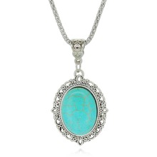 Vintage Elegant women Turquoise Necklaces Classical Brand New Fine Jewelry For Women