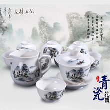 Free Shipping Ceramic Teapot Saucer and TeaCups Porcelain Teaset Kongfu Tea Sets Packed by 1Teapot 1teasaucer