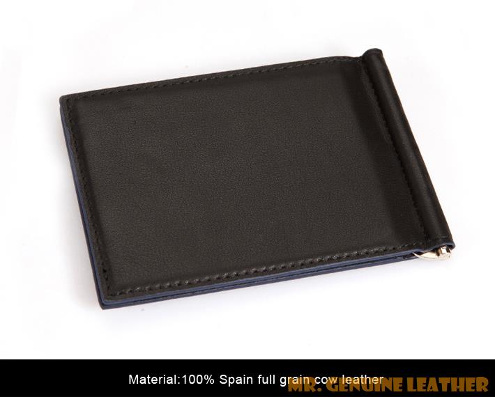 2015 Men Genuine Leather Money Clip Black Blue Red Color 11 8 Cm Gentleman S First