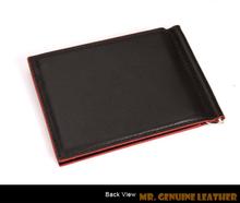 2015 Men Genuine Leather Money Clip Black Blue Red Color 11 8 Cm Gentleman S First