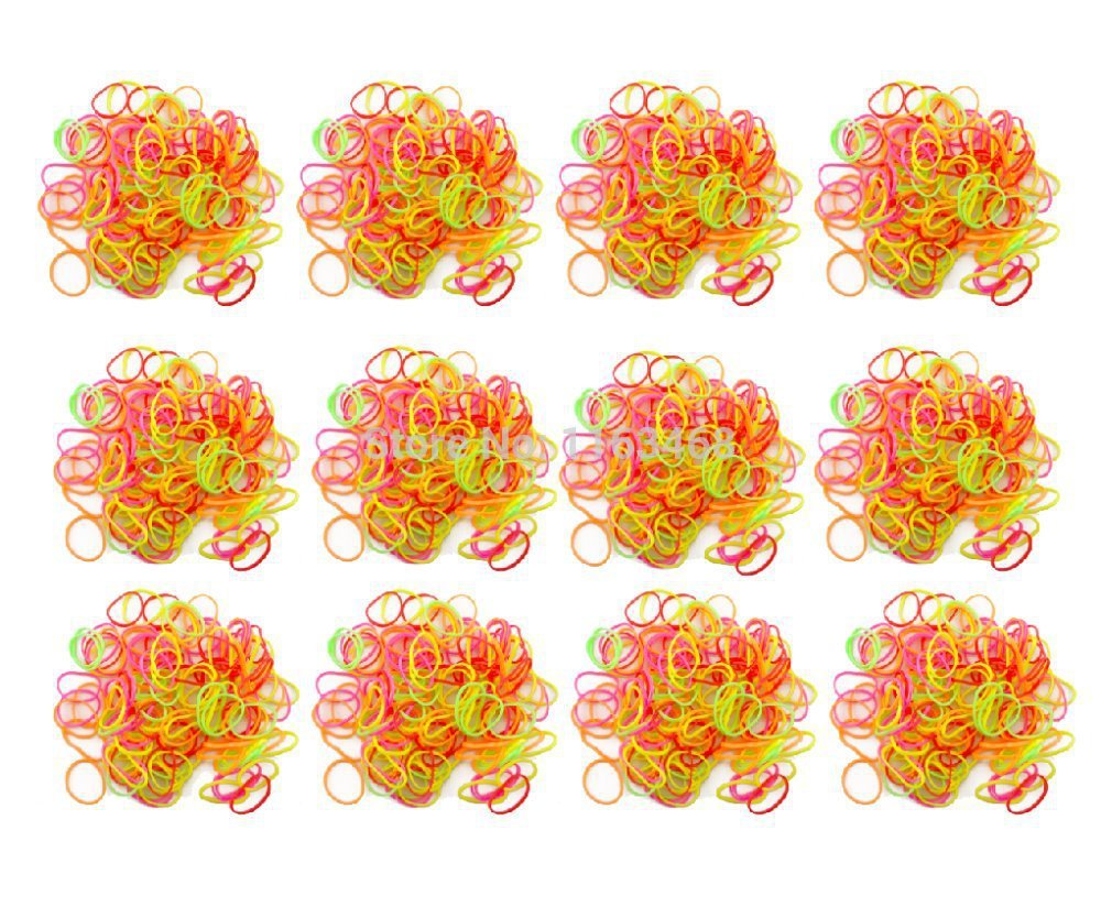 Lot 1500pcs Rubber Rope Ponytail Holder Black Colorful Elastic Hair Band Ties Braids Plaits Hair Accessories