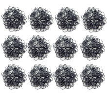 Lot 1500pcs Rubber Rope Ponytail Holder Black Colorful Elastic Hair Band Ties Braids Plaits Hair Accessories