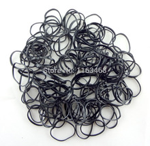 Lot 1500pcs Rubber Rope Ponytail Holder Black Colorful Elastic Hair Band Ties Braids Plaits Hair Accessories