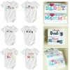 New arrival Minizone I love Dad & Mom baby romper,baby short-sleeve Jumpsuit 100% cotton baby clothes 1pack 2pcs