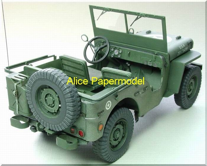 Alice papermodel Willys MB Jeep model car model