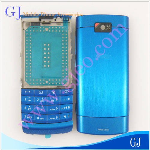 Original Mobile Phone Spare Parts for Nokia X3 02 Blue Cellphone Case