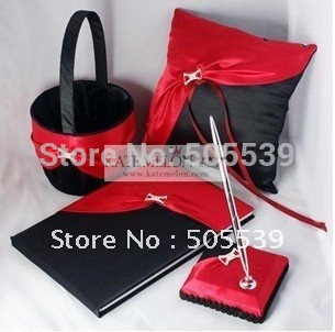 Free shipping wedding accessories Wholesale Retail black and red wedding 