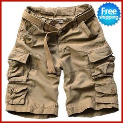 2013 Summer Men New Style Board Shorts High Quality Mens Cargo Shorts Casual Shorts with belt 10 Colors size S M L XL XXL XXXL(China (Mainland))