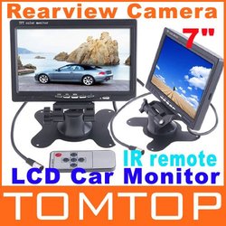 7" TFT Color LCD 2 Video Input Car RearView Headrest Monitor DVD VCR,free shipping Wholesale(China (Mainland))