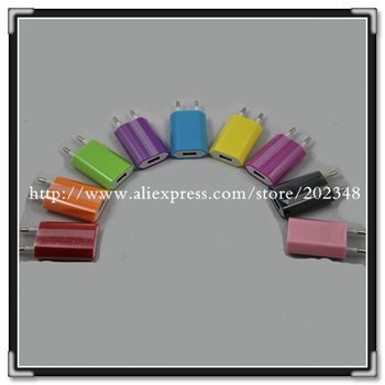 Colorful EU Wall USB Charger Adapter for iPhone 3G 3GS 4 4S iPod New, 10pcs/lot , Free Shipping