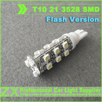 Free shipping + wholesale + 10pcs/lot + Car Led SMD Light  T10 W5W 194 21 1210 SMD Strobe Flash White Color Side Interior  Bulb