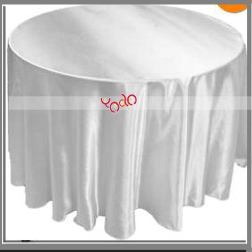 Free Shipping Brand New Wedding Party Round Tablecloths Satin Table